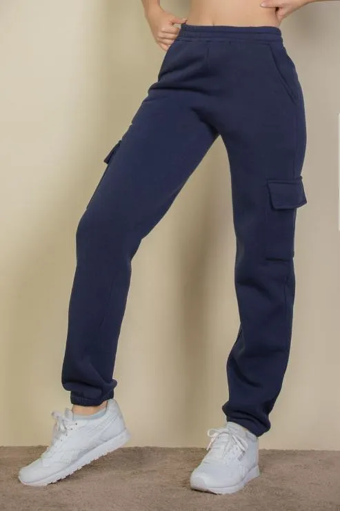 Side Pocket Drawstring Waist Sweatpants