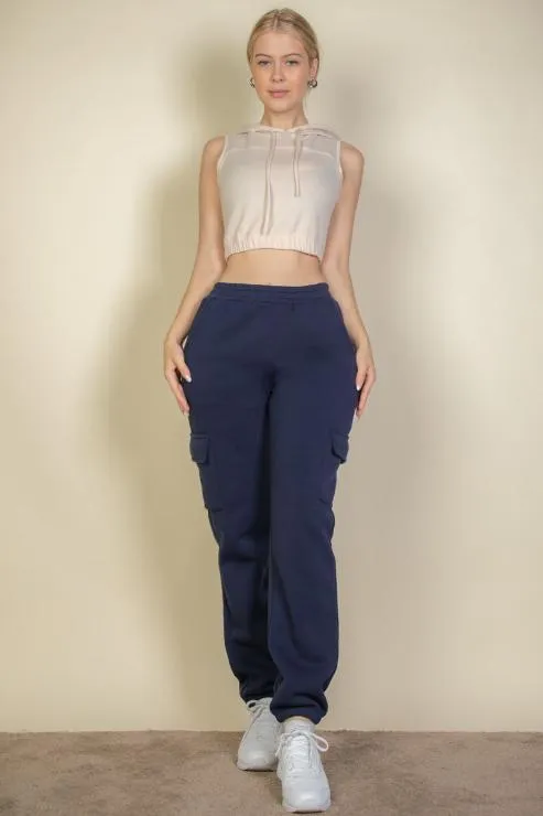 Side Pocket Drawstring Waist Sweatpants