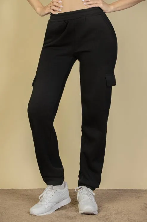 Side Pocket Drawstring Waist Sweatpants