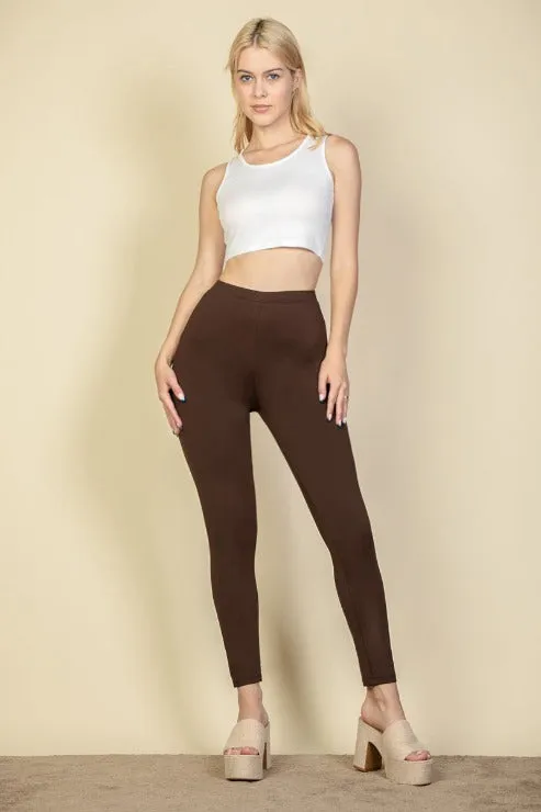 Solid High Waist Legging