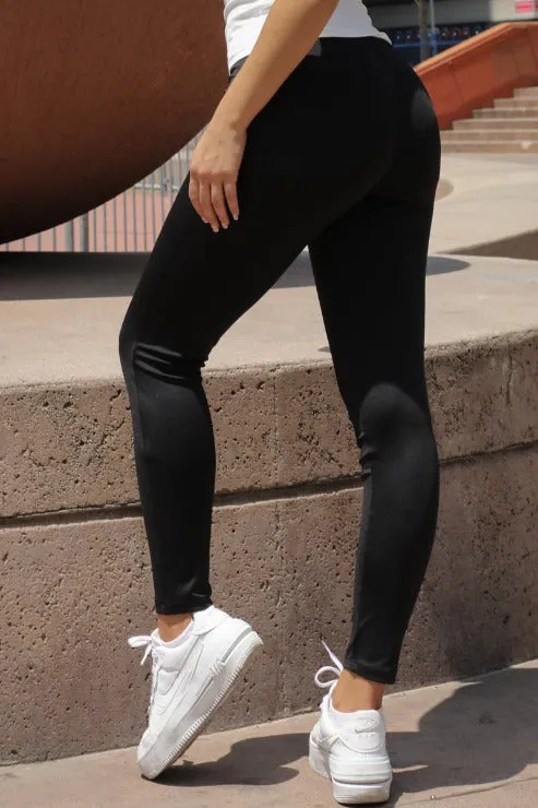 Solid High Waist Legging