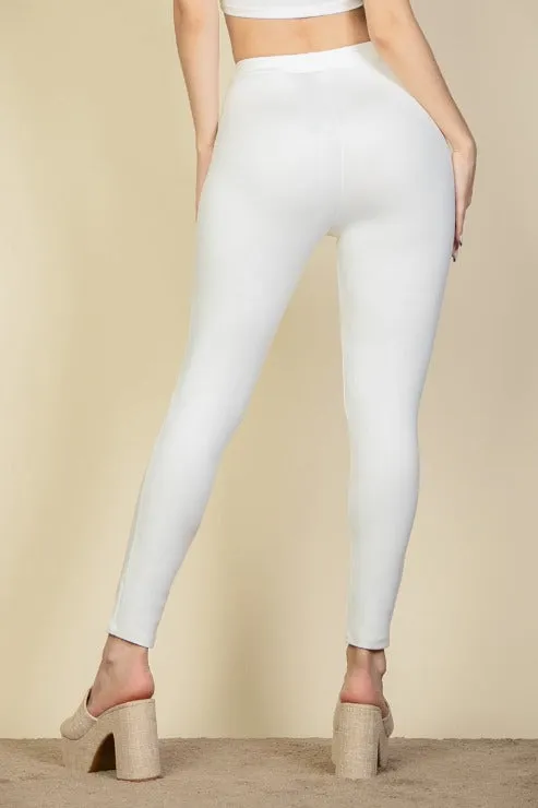 Solid High Waist Legging