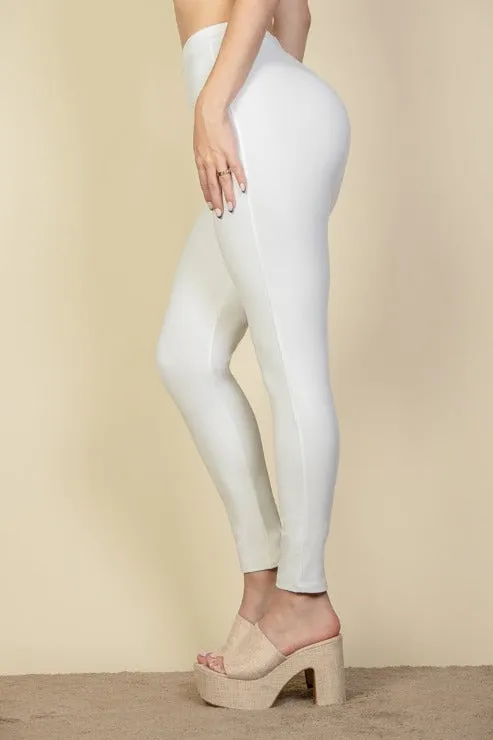 Solid High Waist Legging