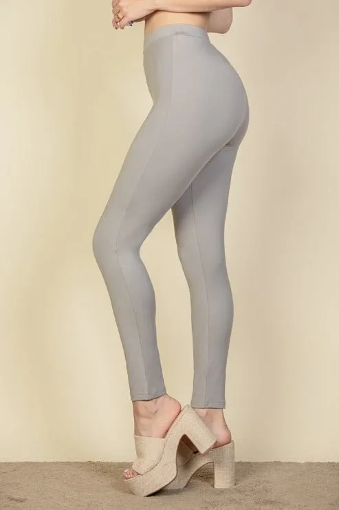 Solid High Waist Legging