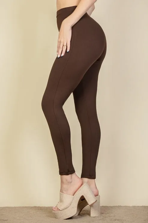 Solid High Waist Legging