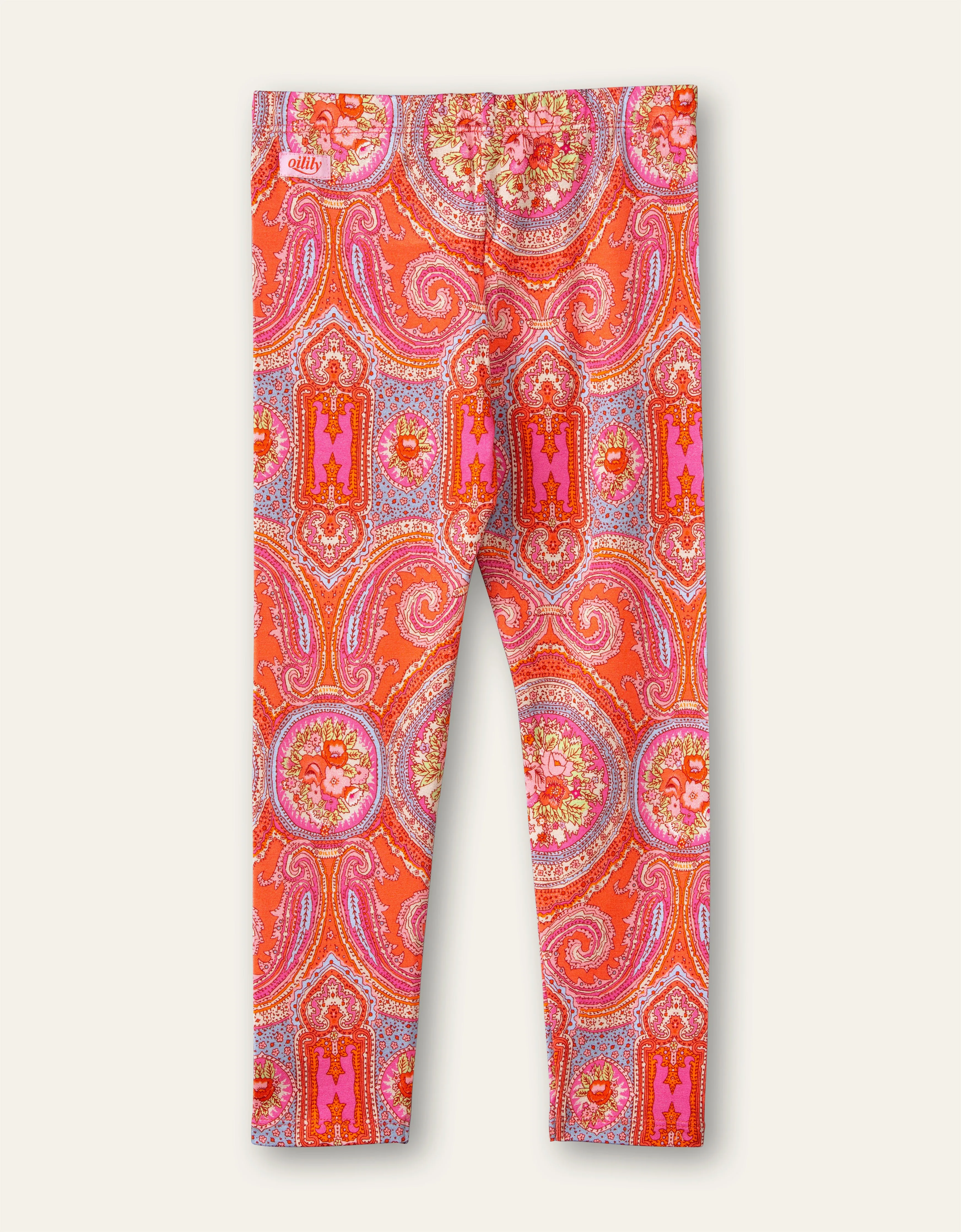 SS21 Oilily Girls Tiska Coral Paisley Rose T-Leggings 15
