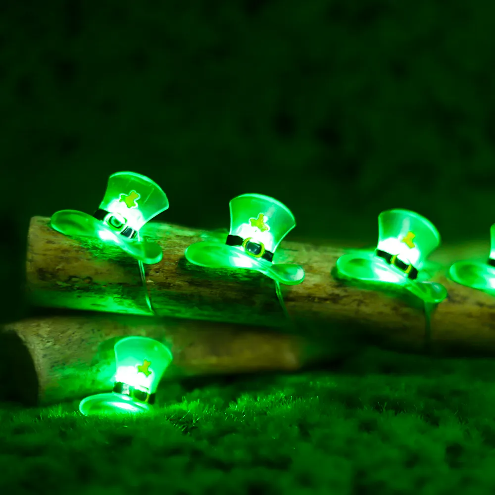 St Patrick's Day Hat Decorations Lights,8 Modes