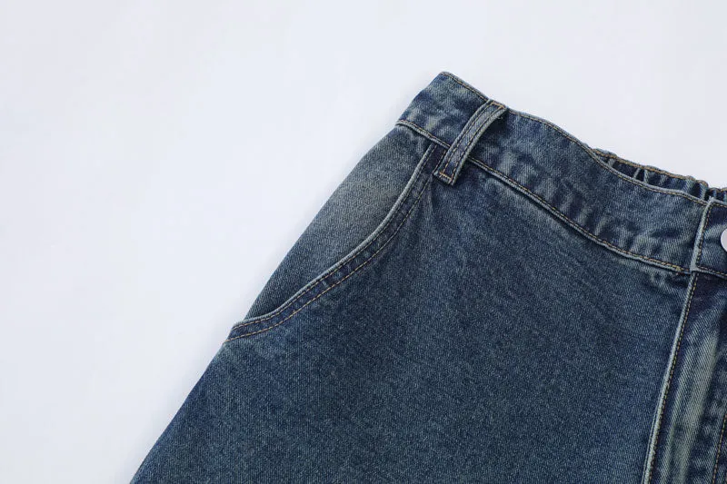 Starry Retro Baggy Denim Shorts