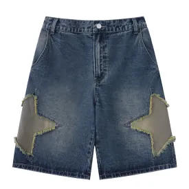 Starry Retro Baggy Denim Shorts