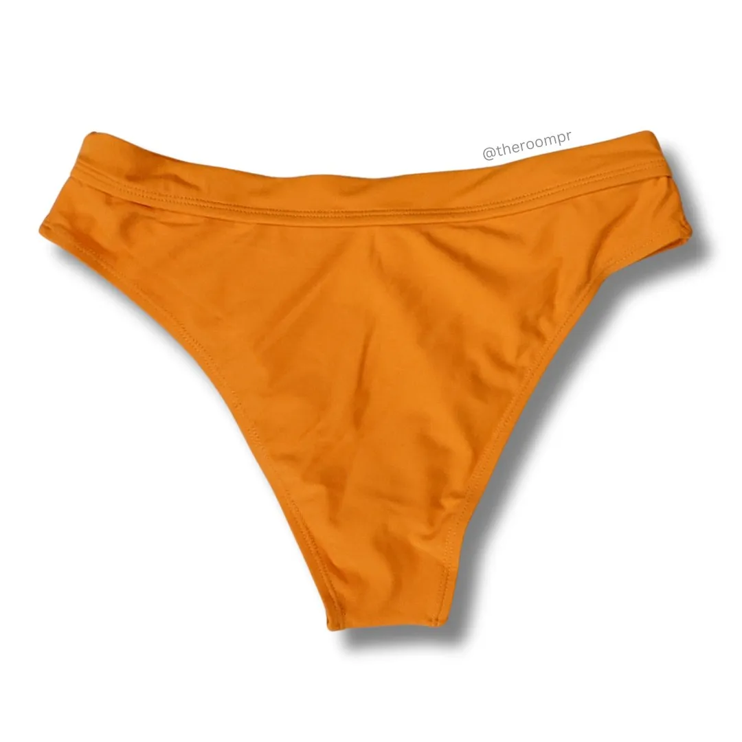 The Room Hi-Cut Brazilian Bikini Bottom - Mustard Yellow