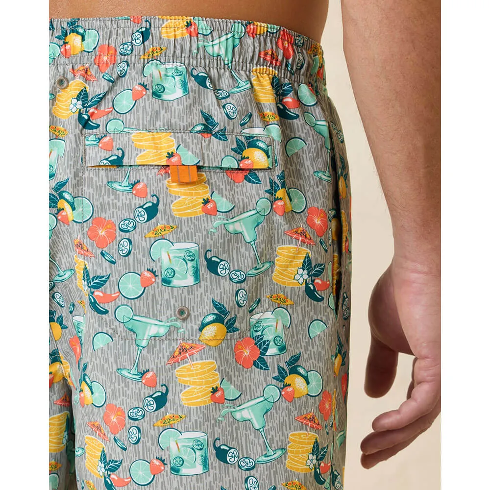 Tommy Bahama 6-Inch Naples Tales Of A Cocktail Swim Trunks - Concrete Grey
