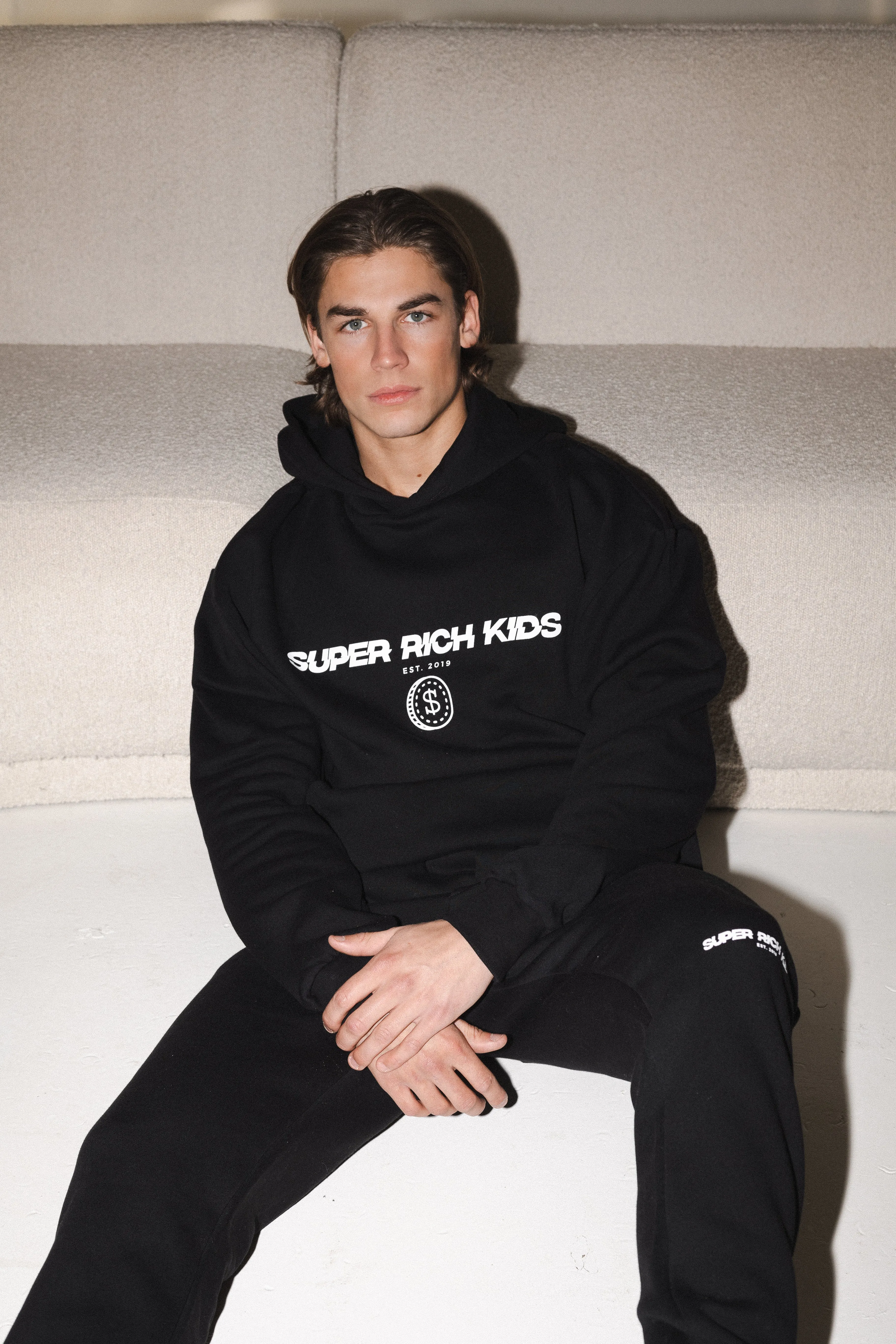 Tracksuit Zwart 'Super Rich Kids'