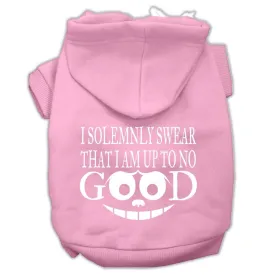 Up to No Good Screen Print Pet Hoodies Light Pink Size XL (16)