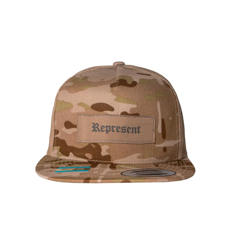 Wear Boldly 5-Panel Mesh Trucker Snapback [DESERT BROWN MULTI-CAM]