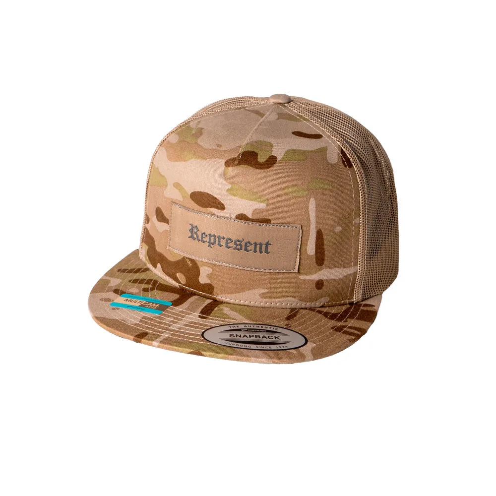 Wear Boldly 5-Panel Mesh Trucker Snapback [DESERT BROWN MULTI-CAM]