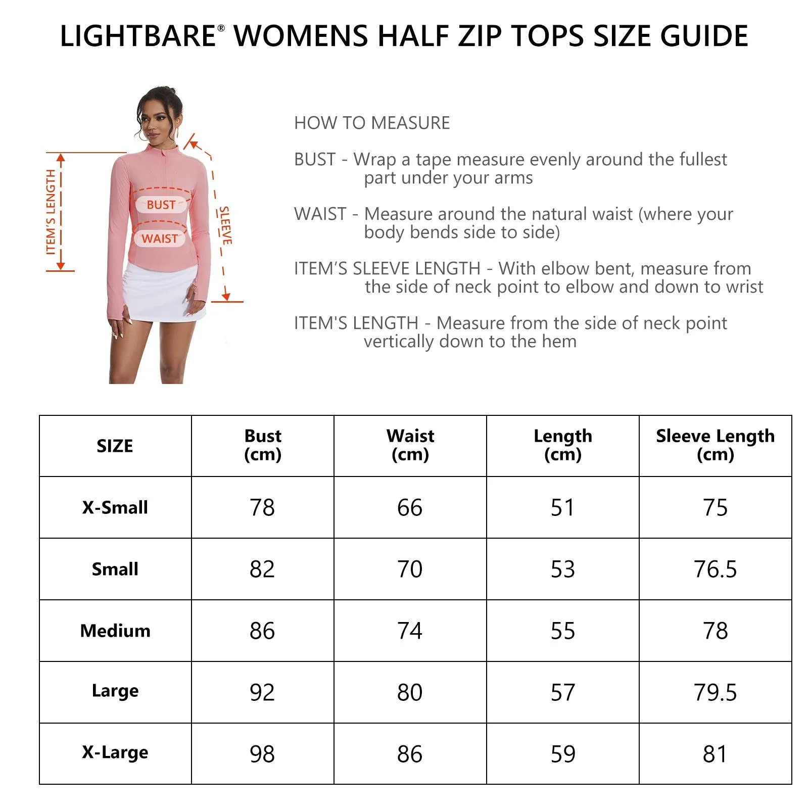 Women’s Half Zip Workout Tops LB19W