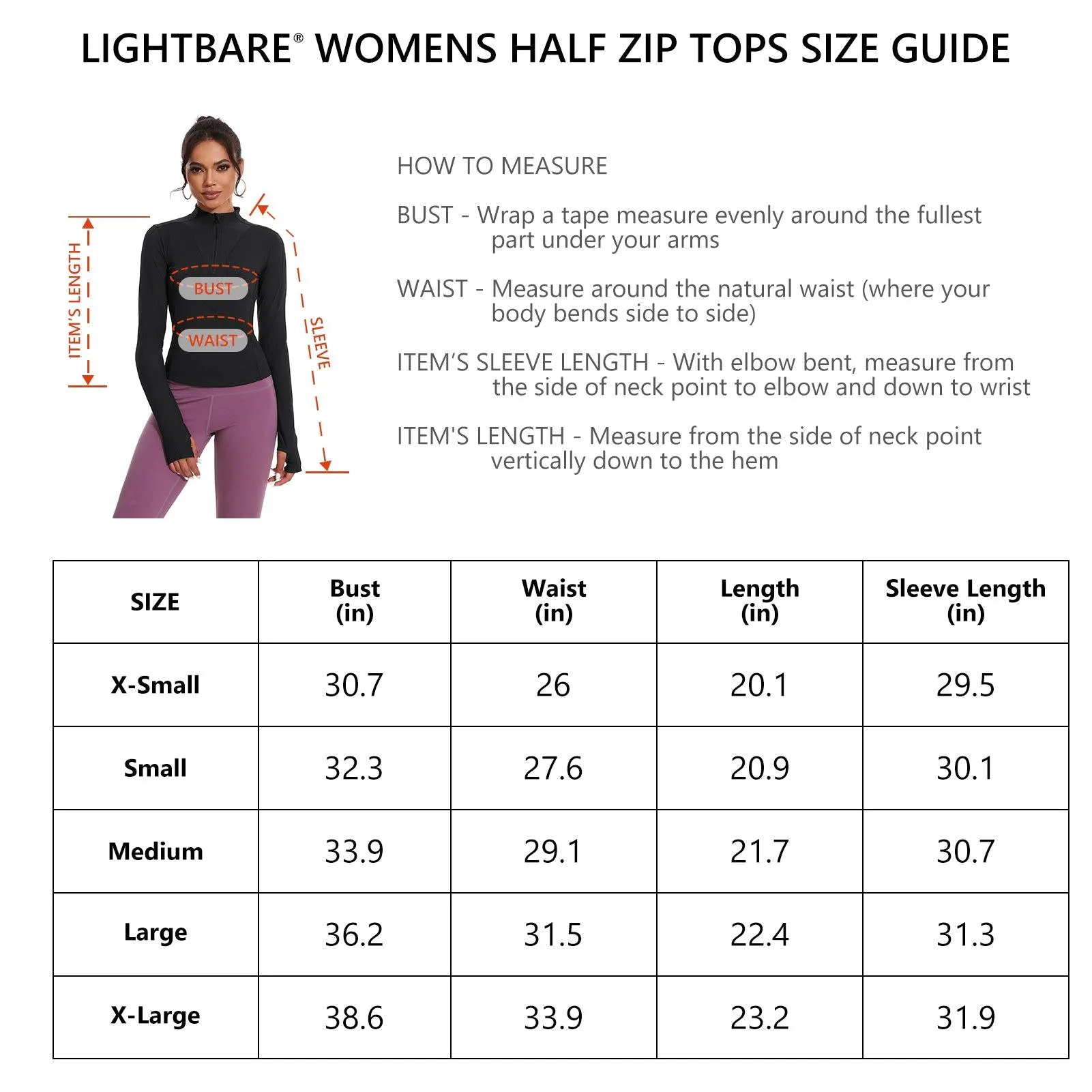 Women’s Half Zip Workout Tops LB19W