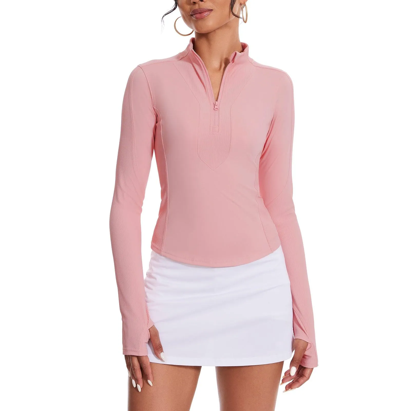 Women’s Half Zip Workout Tops LB19W