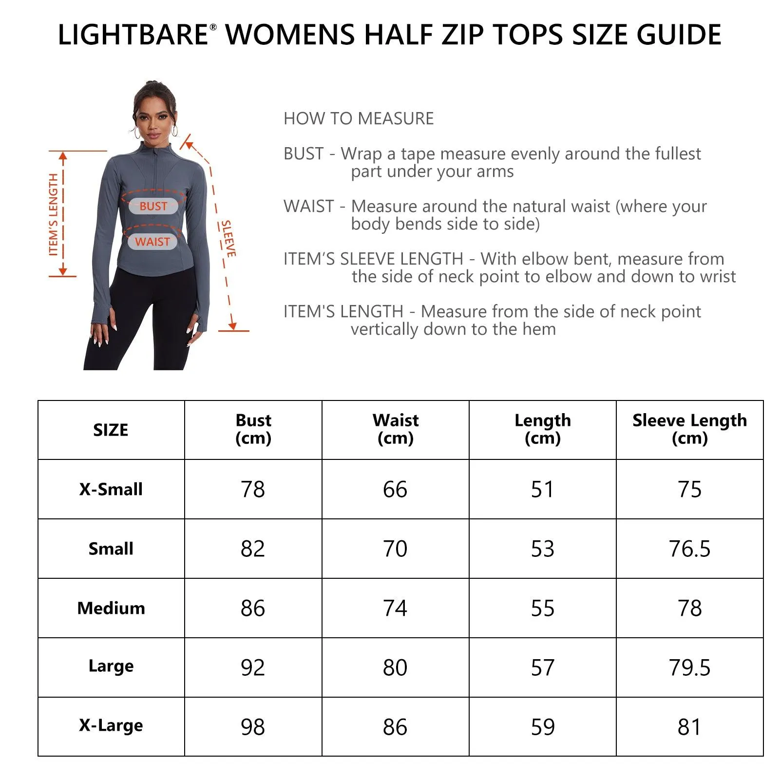 Women’s Half Zip Workout Tops LB19W