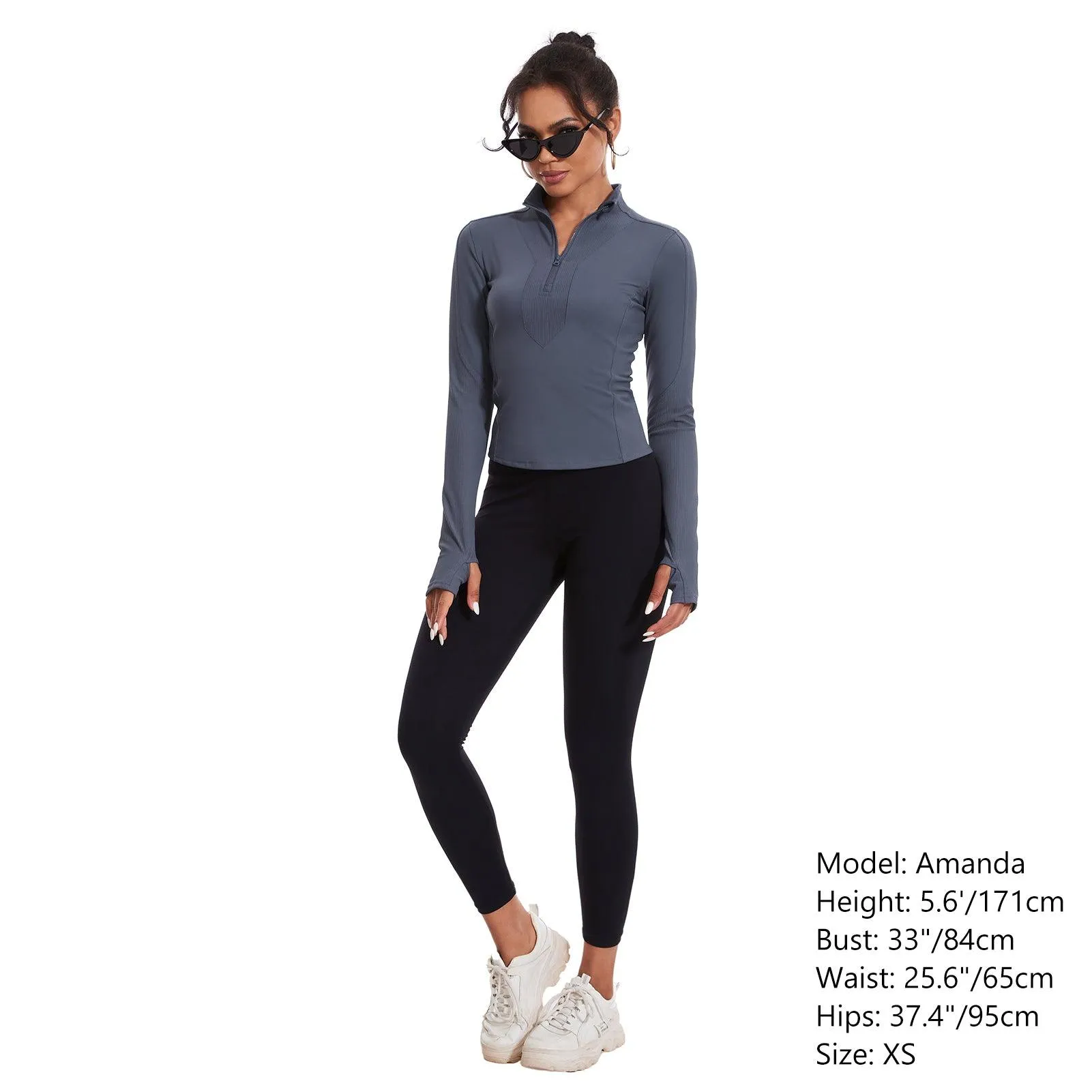 Women’s Half Zip Workout Tops LB19W