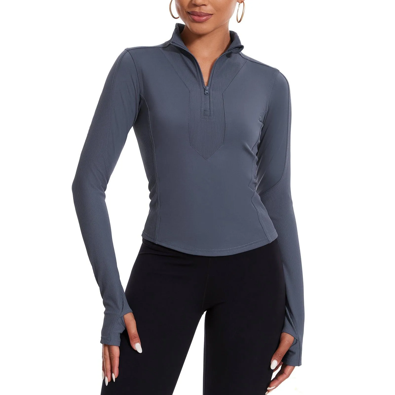 Women’s Half Zip Workout Tops LB19W