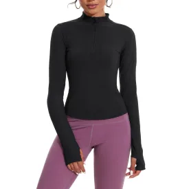 Women’s Half Zip Workout Tops LB19W