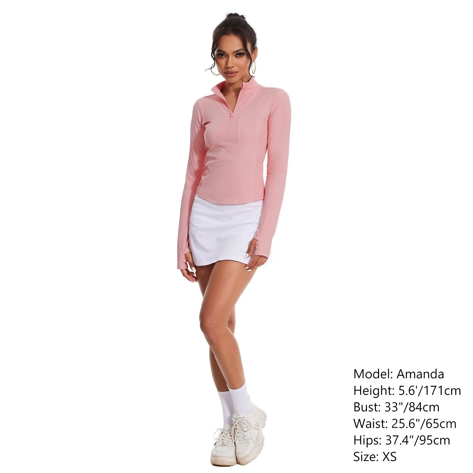 Women’s Half Zip Workout Tops LB19W