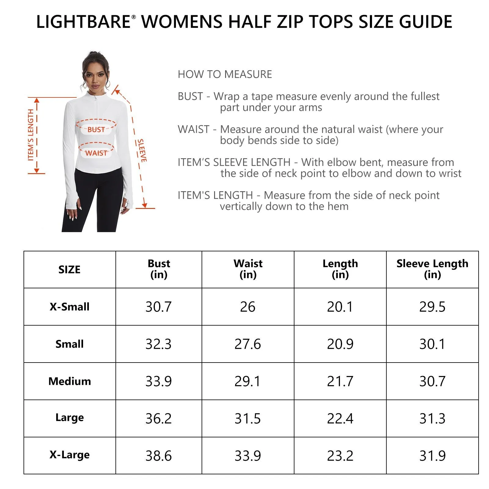 Women’s Half Zip Workout Tops LB19W