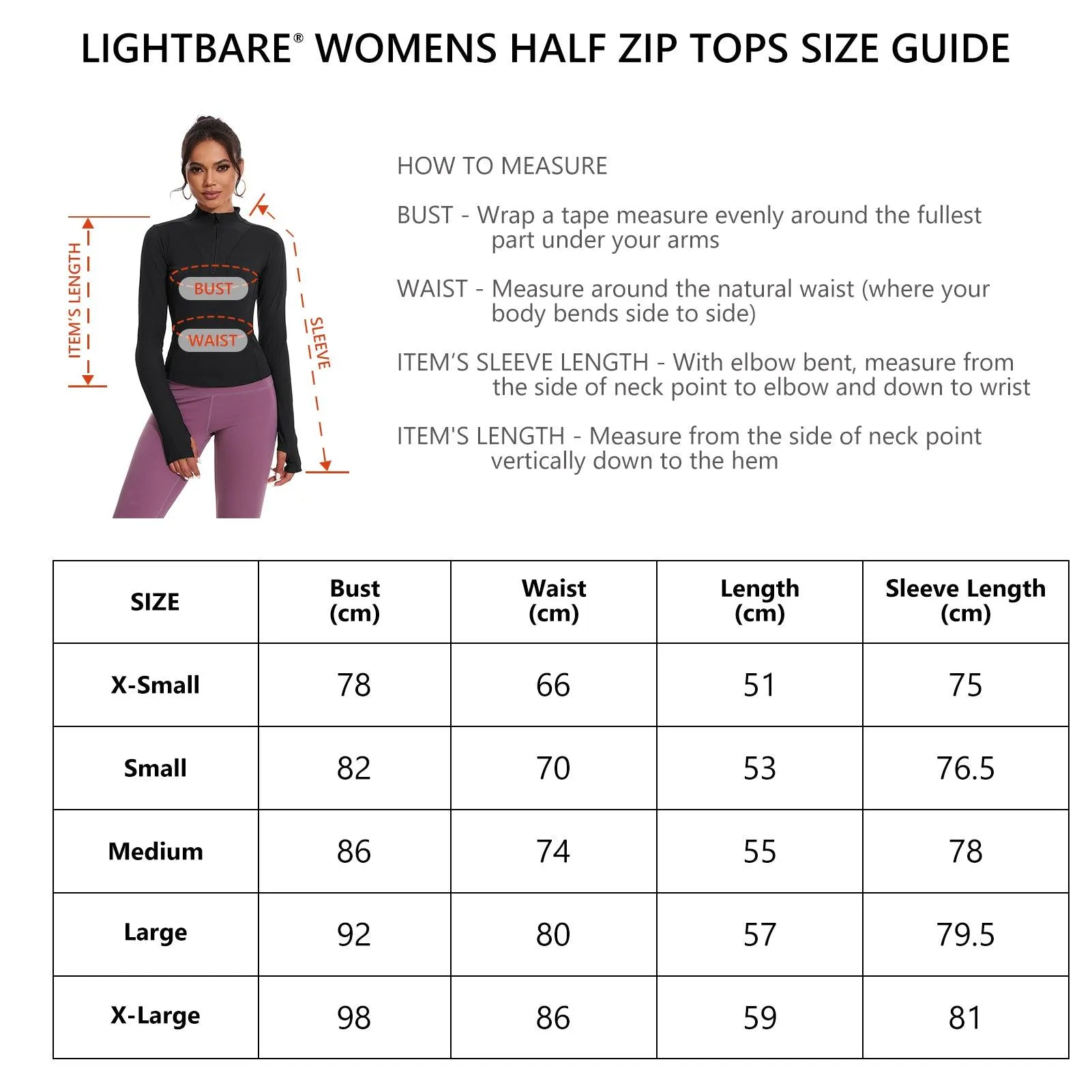 Women’s Half Zip Workout Tops LB19W