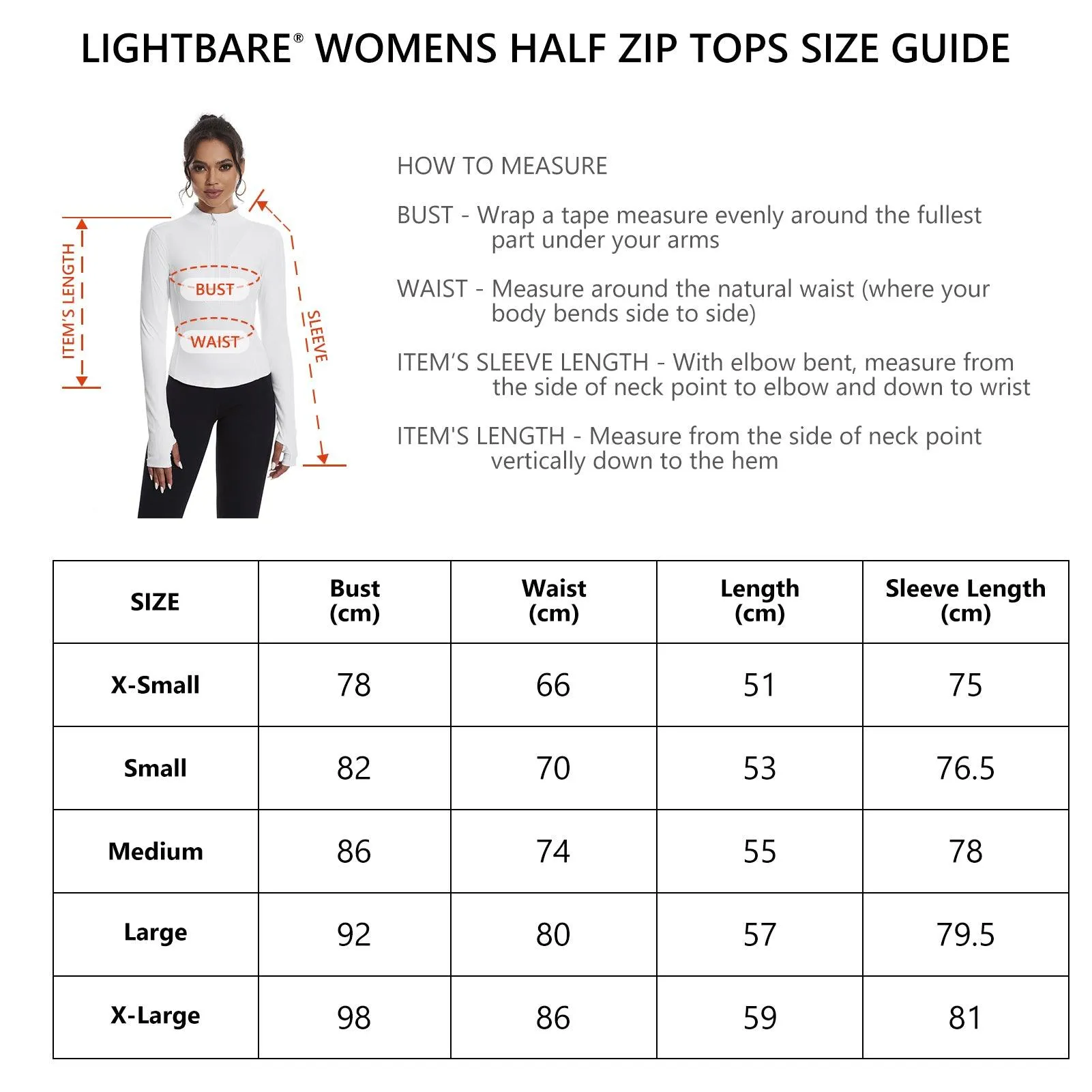 Women’s Half Zip Workout Tops LB19W