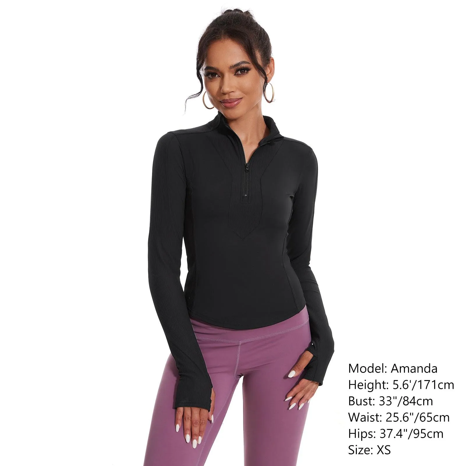 Women’s Half Zip Workout Tops LB19W